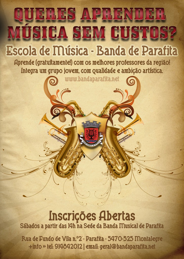 Escola de Música - Inscrições Abertas